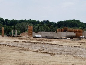 Concrete work for the new 68,000-square-foot Markdale hospital is now well underway. The new $69-million hospital is being built on land donated by Grey County behind its Grey Gables long-term care home. DENIS LANGLOIS