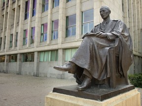 This monument on Wellington Street in Ottawa was created in honour of Sir Arthur George Doughty, who served as dominion archivist from 1904 to 1935.