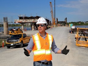 City of Kingston's Mark Van Buren, the deputy commissioner of major projects on the east side of the Third Crossing construction on Tuesday June 1, 2021.