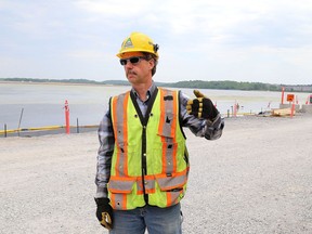 Andy Versteeg of the construction company Kiewit is the construction manager of the Cataraqui River bridge project.