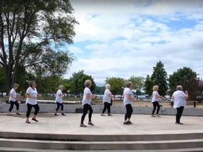 The Juliettes of Gananoque perform as part of the Jerusalema Dane Challenge. Different local groups will be videoed as they dance, and the whole thing put together for viewing on youtube and social media.  
]Supplied by Gananoque Arts Network