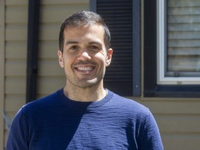Zamir Khan of VidHug, shown in this file photo, said his London company that helps people create videos for special occasions such as birthdays grew "at a very exponential rate" in the last year. Vidhug was recently bought by a U.S. company and rebranded as Memento. (Mike Hensen/The London Free Press)