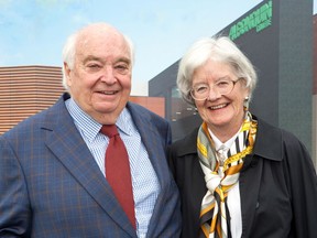 Allan and Kathleen Huckabone donated $500,000 to the Algonquin College Waterfront Campus building campaign and the library at the new campus was named in their honour.