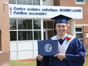 Jeanne-Lajoie's 2021 Valedictorian Alexis Dubois delivered his address virtually during the school's online ceremony broadcast on the evening of June 24.