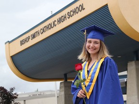 Petawawa resident and 2021 Bishop Smith Catholic High School graduate Ruby Pilatzke has been chosen as one of the 16 young Canadians named as a 2021 Terry Fox Humanitarian Award recipient. The Award provides individual scholarships valued at up to $28,000 to recognize young humanitarians who have demonstrated courage and determination through academics, athletics, and civic life.