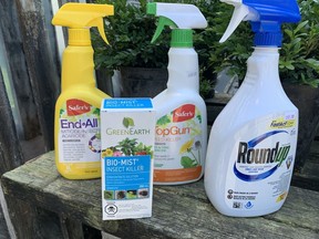 A collection of Class 7 controlled use pesticides. (file photo)