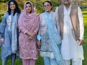 Four members of a London Muslim family were killed in a June 6 hit-and-run that police allege was intentional and motivated by anti-Islamic hate. The dead, from right, were: Salman Afzaal, 46; his mother, Talat Afzaal, 74; his wife, Madiha Salman, 44; and their daughter Yumna Salman, 15. The couple's son Fayez, 9, is the sole survivor. Handout