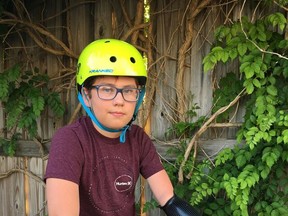 Stratford's Ryley McMillan, 13, was born a left arm amputee, and the War Amps, through the child amputee (CHAMP) program, have provided financial assistance for artificial limbs and adaptive devices, as well as peer support, since he was nine months.