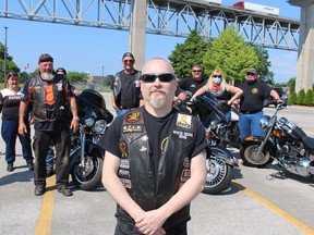 Bob Thomas, founder of Ride for Our Cancer Kids, met up with members of the Lambton Wanderers bike club this week next to the Blue Water Bridge. This year's ride to raise money for Childhood Cancer Canada has a new format and will take place on routes across Ontario during June and July.