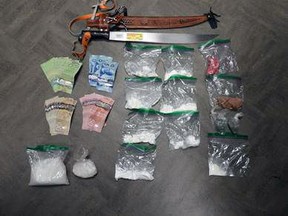 Sarnia police are searching for two suspects from the Greater Toronto Area after they say their vice unit found more than $155,000 in illegal drugs in a car. (Sarnia police)