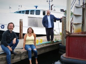 Norfolk residents, from left, Chris Rait, Jeannine Bouw and Mark Williams have written a play entitled Tip of the Iceberg.