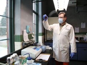 Water treatment operator Randy Rees works in the David Street water treatment plant.