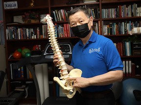 Andy Wang is a registered physiotherapist and acupuncturist at ASAP Physio in Sudbury, Ont. John Lappa/Sudbury Star/Postmedia Network