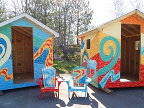 The Cambrian Foundation will be taking to the auction floor and accepting bids on custom-built, hand-painted ice fishing huts and matching chairs.