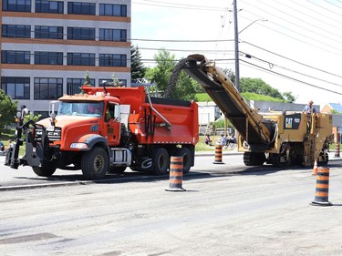 Traffic delays will continue on Ramsey Lake Road while roadwork is completed.