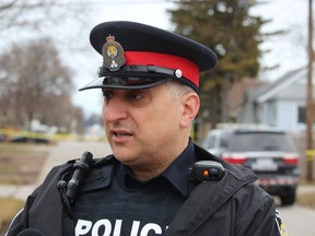 Const. Giovanni Sottosanti of the Sarnia police, in a file photograph from 2018. File photo/Postmedia Network