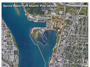 An aerial photo of Sarnia's waterfront. Handout/Sarnia This Week