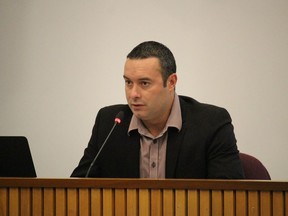 Tourism Sarnia-Lambton executive director Mark Perrin is shown speaking to Lambton County council in 2019. File photo