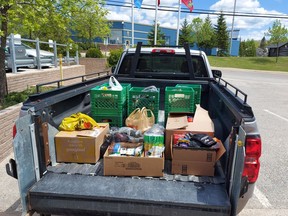 The Timmins Police Service and Timmins Fire Department competed in a good natured competition that benefited area food banks. Through their competing food drives, more than 1,000 pounds of non-perishable food items were collected along with $300 in cash.

Supplied