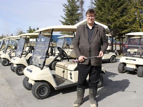 Tony Kos, owner of the Hollinger Golf Course, took advantage of the downtime before the start of the season, revamping its fleet of golf carts, acquiring 35 new carts this year.

RICHA BHOSALE/The Daily Press