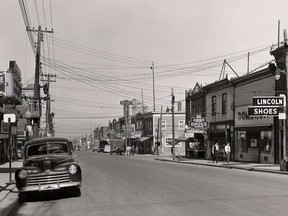 A view of Third Avenue between Pine and Cedar Streets, looking west,  in 1938 or 1939; Ellies Billiards features on the right while the Palace Theatre is on the left.

Supplied/Timmins Museum