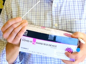 COVID-19 rapid test kits are available to local businesses with less than 150 employees through the Tillsonburg District Chamber of Commerce. (Submitted)