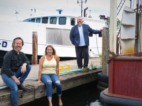 Norfolk residents, from left, Chris Rait, Jeannine Bouw and Mark Williams have written a play entitled Tip of the Iceberg. Handout