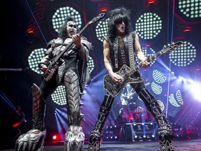 Gene Simmons and Paul Stanley of KISS performing their End Of The Road World Tour at Canadian Tire Centre in Ottawa on April 3, 2019. Errol McGihon/Postmedia