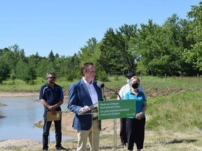MPP Jeff Yurek was in St. Thomas on June 16 to announce a $60-million fund to preserve and protect wetlands across the province, including in Southwestern Ontario. Calvi Leon/Postmedia Network