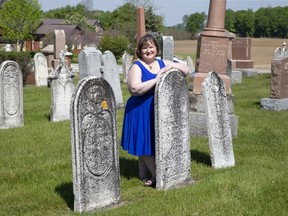 Rhonda Long at her family cemetery in Wardsville on May 18. Derek Ruttan/Postmedia Network
