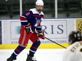 The Owen Sound Attack kicked-off the second stanza of their 2021 OHL Draft by selecting hulking six-foot-three defender Conor Thacker from the Oakville Rangers in the fifth-round Saturday. OHL Images/supplied photo