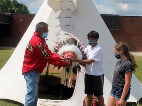 Montana First Nation Knowledge Keeper Brad Rabbit shared some of the Cree cultural teachings with students from Centennial and Norwood Schools in celebration of National Indigenous People’s Day last week.
Christina Max