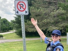 Traffic and parking infractions, especially downtown, are among the top five most common rules broken in St. Marys, the town says. Gracie Dafoe, one of two park patrollers in St. Marys this summer, is hoping more public education will help decrease bylaw violations. (Contributed photo)