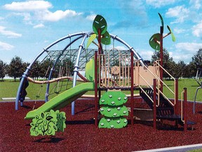 Canada and Ontario are funding improvements to several local parks, including a new playground at Belleville's Cascade Park, above.