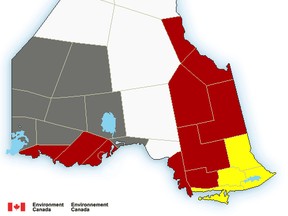 The North Bay area is under a severe thunderstorm watch, Monday. Environment Canada