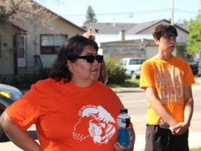 Lucille Provost organized a walk in response to recent the discoveries of unmarked graves by residential schools.