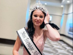 Tiyana Schmidt of Whitecourt was crowned as Miss Teenage Alberta following a Calgary pageant at the end of June.