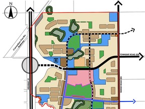 The Area Structure Plan for Bremner's first neighbourhood. Between community #1 and #4, the plans filed to council during the July 6 regular council meeting are expected to support 36,000 future residents. Graphic Supplied