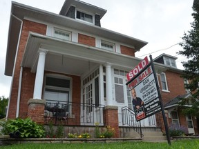 A home in Owen Sound with a sold sign out front on Friday, July 9, 2021.