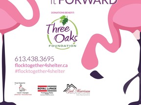 The Flock it Forward fundraiser continues to raise donations for the Three Oaks Foundation in Belleville shelter program.