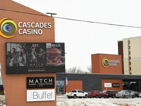 The Gateway Cascades Casino on Richmond Street in Chatham will reopen Friday after being closed since March. (File photo/Postmedia Network)