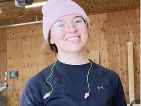 Madison Broad, a graduate of the Carpentry Renovations Techniques Program at the Algonquin College Pembroke Campus and a Weston Family Foundation alumna, is doing her carpentry apprenticeship with Dugan Hawkins Construction, with the goal of achieving her red seal designation.