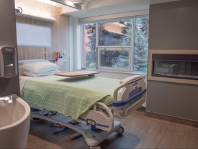 One of the newly renovated patient rooms at Petrolia’s Charlotte Eleanor Englehart Hospital.