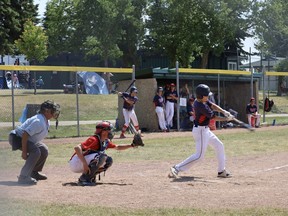 Both the Parkland Twins AAA U18 Gold and Blue teams played a series of games against the respective St. Albert Cardinals and Calgary Bucks this past weekend at Glenn Hall Centennial Arena in Stony Plain. Photo by Rudy Howell/Postmedia.