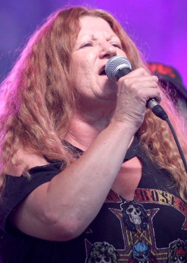 Valerie Powley on lead vocals for Obsession at Rotaryfest on Saturday, July 18, 2021 in Sault Ste. Marie, Ont. (BRIAN KELLY/THE SAULT STAR/POSTMEDIA NETWORK)