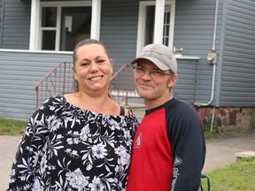 Dawn and Jason LeBrun are looking forward to putting down roots at their home on London Street. Photograph taken Tuesday, July 20, 2021 in Sault Ste.Marie, Ont. (BRIAN KELLY/THE SAULT STAR/POSTMEDIA NETWORK)