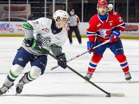 Sherwood Park's Keaton Dowhaniuk and Ardrossan's Jordan Gustafson will lace up next week for national U18 Summer Showcase. Photo Supplied