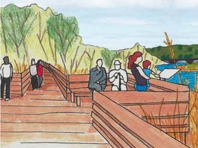 Artist's rendering of proposed Bonfield board walk / Image from Bonfield Township