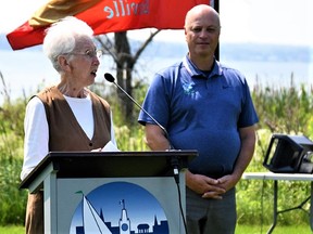 Belleville dedicated Monday its Bayshore Trail extension in honour of former city mayor Shirley Langer (1991-1994) who told a gathering, flanked by Mayor Mitch Panciuk, she believes local government is an ideal venue to promote environmental stewardship. CITY OF BELLEVILLE