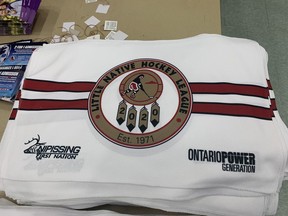 The jerseys are ready to go, and Nipissing First Nation continues planning for the 2022 Little NHL tournament. Little Native Hockey League Photo